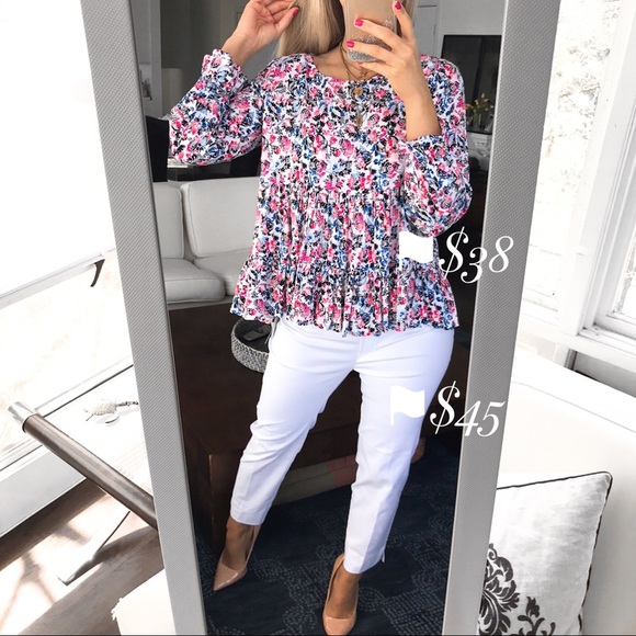 🦋🌸 JANE AND DELANCEY PINK BLACK FLORAL BLOUSE! - Picture 13 of 14